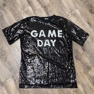 Stylish Black and Silver Sequin Tee